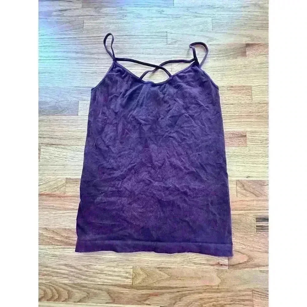 Soft Stretchy Women's Purple Workout Athlesiure Basic Tank l SIZE S/M